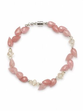 Bb12 Guava + Lemon Quartz Magnetic Bead Bracelet